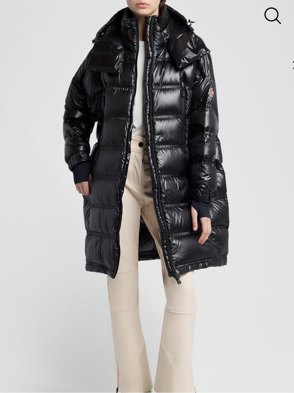 Moncler Grenoble Women’s Black Puffer Ski Coat with Hood